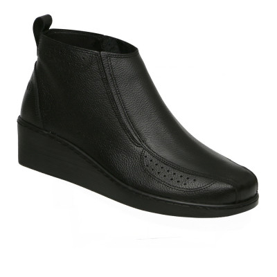 Romulo Bota Cuero Negro Mujer Talla 36 Ref 6225  